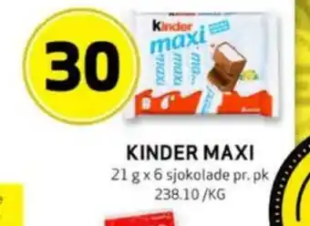 Bunnpris Maxi sjokoladebar tilbud
