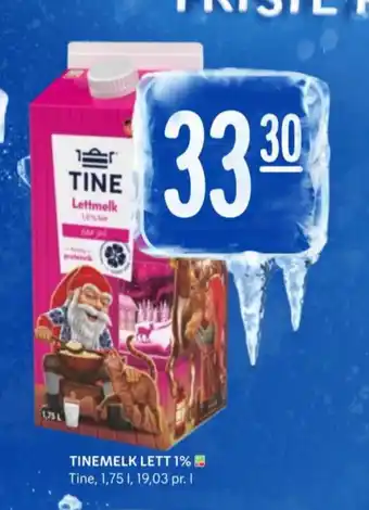 Rema 1000 Tine lettmelk tilbud