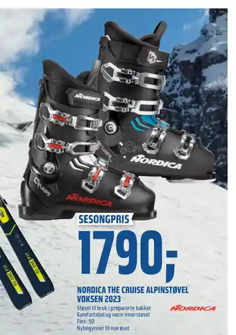 Coop Obs Nordica the cruise alpinstøvel voksen 2023 tilbud