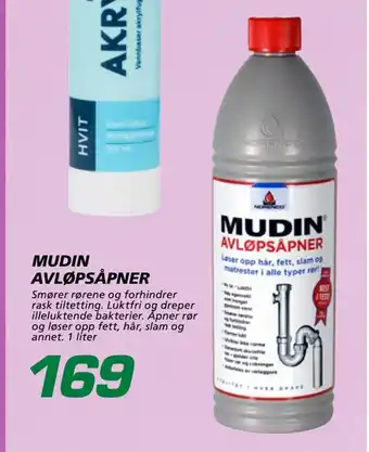 Coop Byggmix Mudin avløpsåpner tilbud