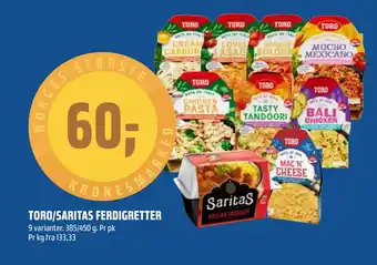Coop Obs Toro/saritas ferdigretter tilbud