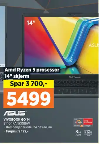 POWER Asus vivobook go 14 tilbud