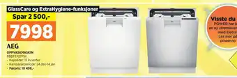 POWER Aeg oppvaskmaskin fbb73707pw tilbud