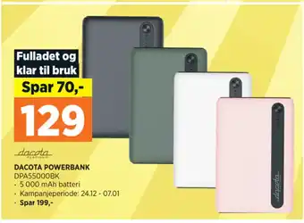 POWER Dacota powerbank tilbud