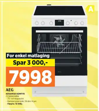 POWER Keramisk komfyr tilbud