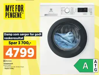 POWER Electrolux vaskemaskin tilbud