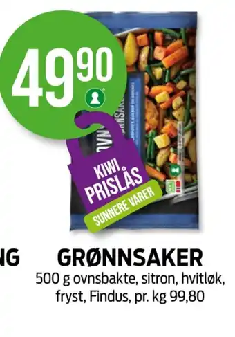 Kiwi Findus grønnsaker tilbud