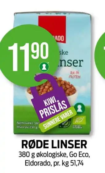 Kiwi Eldorado linser tilbud