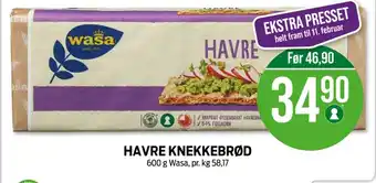 Kiwi Wasa knekkebrød tilbud