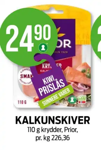 Kiwi Prior kalkunskiver krydder tilbud