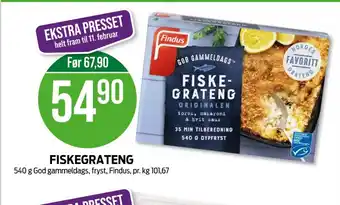 Kiwi Findus fiskeretter tilbud