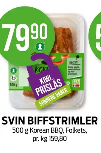 Kiwi Folkets biffstrimler tilbud