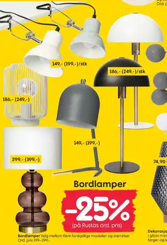 Rusta Ukjent bordlampe tilbud