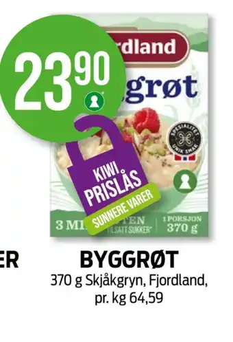 Kiwi Fjordland byggrøt tilbud