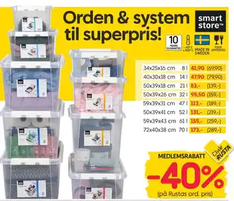 Rusta Smart store oppbevaringsboks tilbud
