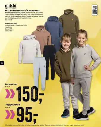 Sport Outlet Mitchi hettegenser/joggebukse tilbud