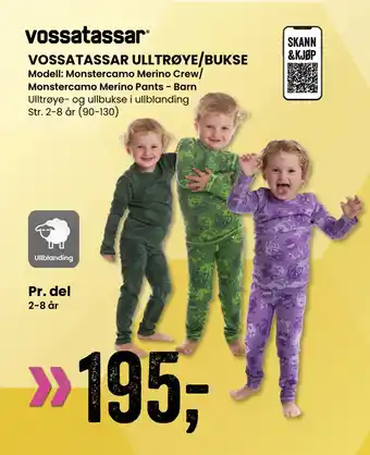 Sport Outlet Vossatassar ulltrøye/bukse tilbud