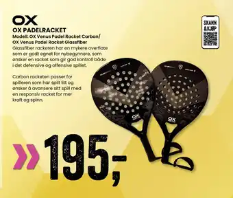Sport Outlet Ox padelracket tilbud
