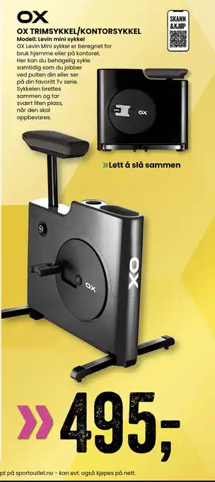 Sport Outlet Ox trimsykkel/kontorsykkel tilbud