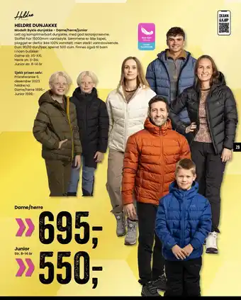 Sport Outlet Heldre dunjakke tilbud