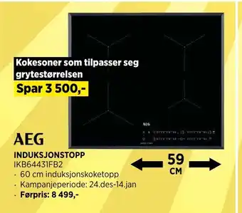 POWER AEG INDUKSJONSTOPP tilbud