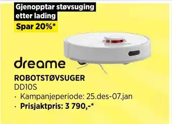 POWER dreame ROBOTSTØVSUGER tilbud