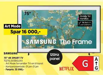POWER SAMSUNG 75" 4K SMART TV tilbud