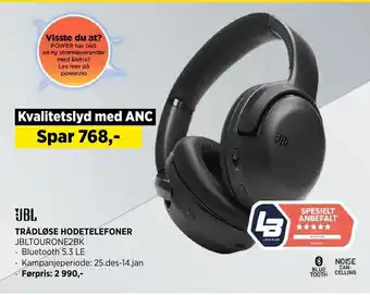 POWER TRÅDLØSE HODETELEFONER tilbud