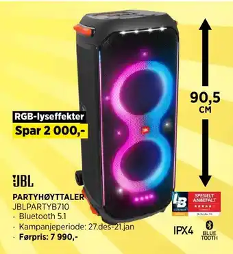 POWER PARTYHØYTTALER tilbud