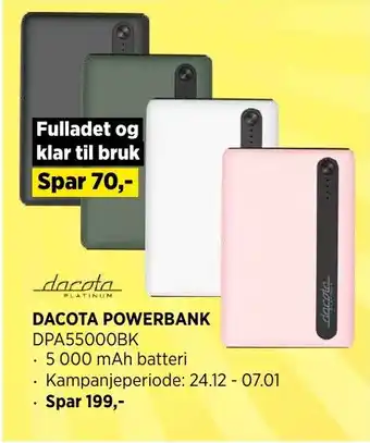 POWER DACOTA POWERBANK tilbud
