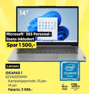 POWER Lenovo IDEAPAD 1 tilbud