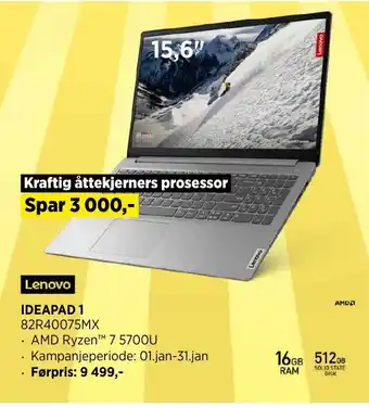 POWER Lenovo IDEAPAD 1 tilbud