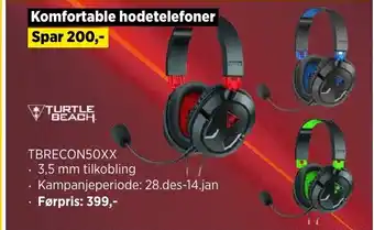POWER TURTLE BEACH TBRECON50XX tilbud
