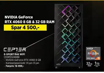 POWER CEPTER E-SPORT R46 WIFI tilbud