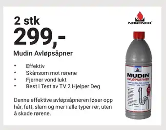 Baderingen Mudin avløpsåpner tilbud