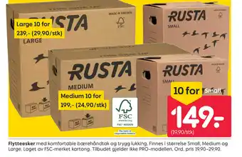 Rusta Flytteesker tilbud