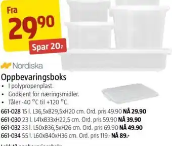 Jula Nordiska Oppbevaringsboks tilbud