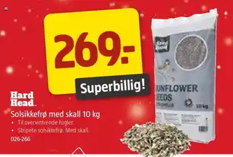 Jula Hard Head Solsikkefrø med skall 10 kg tilbud