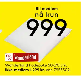 Skeidar Wonderland hodepute 50x70 cm tilbud