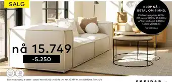 Skeidar Box modulsofa, 3-seter tilbud
