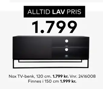 Skeidar Nox tv-benk tilbud