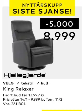 Skeidar King relaxer tilbud