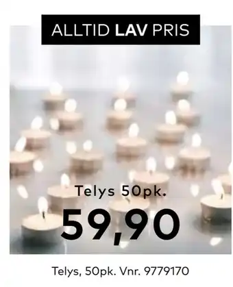 Skeidar Telys 50pk tilbud
