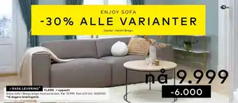 Skeidar Enjoy sofa tilbud