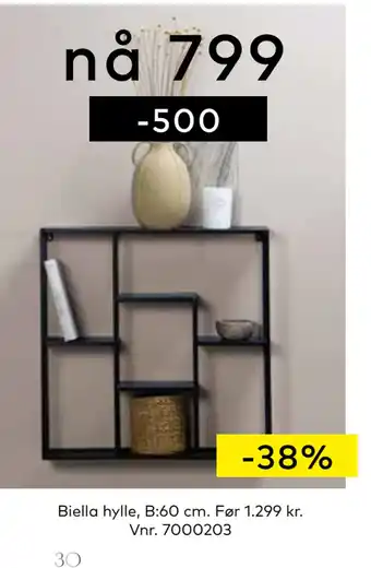 Skeidar Biella hylle tilbud