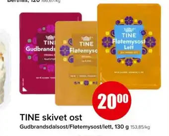 Spar TINE skivet ost tilbud