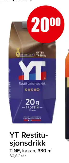 Spar Yt restitusjonsdrikk tilbud