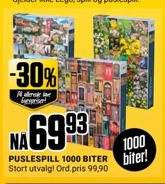 Europris Puslespill 1000 biter tilbud