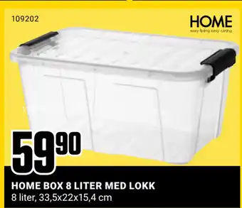 Europris Home box 8 liter med lokk tilbud