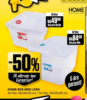 Europris Home box med lokk tilbud